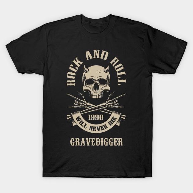 Never Die Gravedig T-Shirt by Pantat Kering